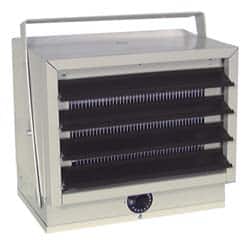 Marley - 17,065 Max BTU Rating, 5,000/4,165/3,332/2,500 & 3,750/3,123/2,500/1,875 Wattage, 270 CFM, Horizontal & Downflow Unit Electric Suspended Heater - Exact Tooling