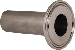 VNE - 1", Clamp Style, Sanitary Stainless Steel Pipe Long Tank Welding Ferrule - Tube OD Connection, Grade 304 - Exact Tooling