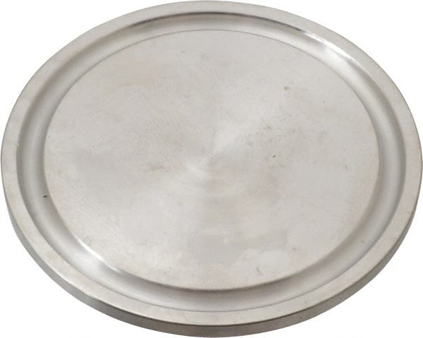 VNE - 1-1/2", Clamp Style, Sanitary Stainless Steel Pipe End Cap - Tube OD Connection, Grade 316/316L - Exact Tooling