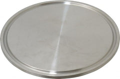 VNE - 3", Clamp Style, Sanitary Stainless Steel Pipe End Cap - Tube OD Connection, Grade 316/316L - Exact Tooling