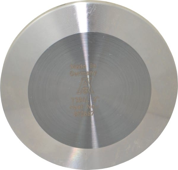 VNE - 2", Clamp Style, Sanitary Stainless Steel Pipe End Cap - Tube OD Connection, Grade 304 - Exact Tooling