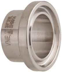 VNE - 3/4", Clamp Style, Sanitary Stainless Steel Pipe Short Welding Ferrule - Tube OD Connection, Grade 316/316L - Exact Tooling