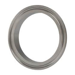 VNE - 2-1/2", Clamp Style, Sanitary Stainless Steel Pipe Short Welding Ferrule - Tube OD Connection, Grade 304 - Exact Tooling