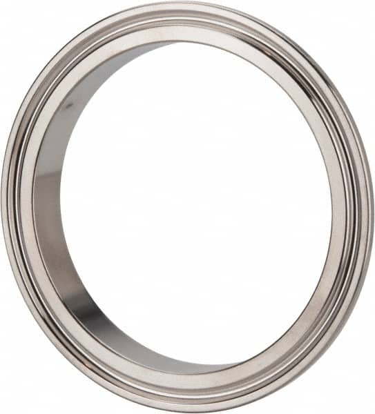 VNE - 3", Clamp Style, Sanitary Stainless Steel Pipe Short Welding Ferrule - Tube OD Connection, Grade 304 - Exact Tooling