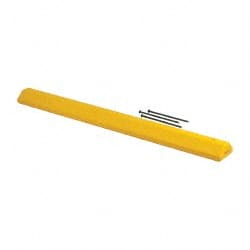 Eagle - 72" Long x 8" Wide x 4" High, Parking Curb - Yellow, High Density Polyethylene - Exact Tooling