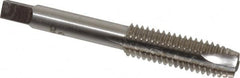 Interstate - 7/16-14 UNC, 3 Flute, Bright Finish, High Speed Steel Spiral Point Tap - Plug Chamfer, Right Hand Thread, 3-5/32" OAL, 1-7/16" Thread Length - Exact Tooling