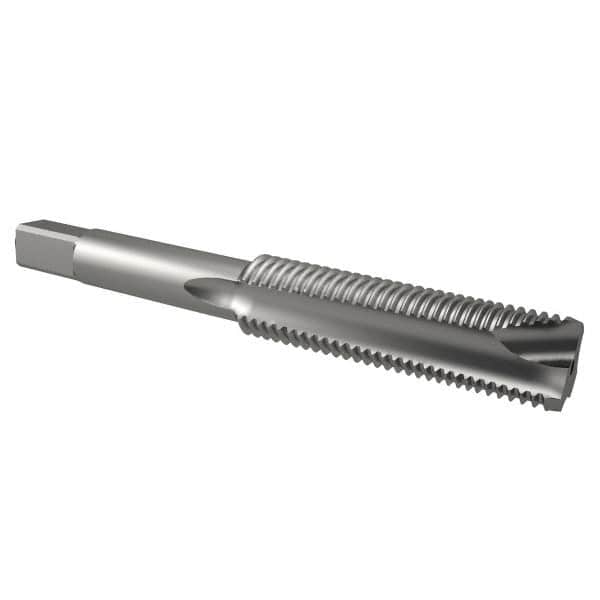 Interstate - 5/8-18 UNF, 3 Flute, Bright Finish, High Speed Steel Spiral Point Tap - Plug Chamfer, Right Hand Thread, 3-13/16" OAL, 1-13/16" Thread Length, 3B Class of Fit - Exact Tooling
