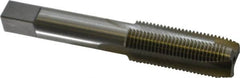 Interstate - 11/16-16 UNS, 3 Flute, Bright Finish, High Speed Steel Spiral Point Tap - Plug Chamfer, Right Hand Thread, 4-1/32" OAL, 1-13/16" Thread Length - Exact Tooling