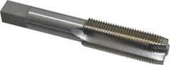 Interstate - 3/4-16 UNF, 3 Flute, Bright Finish, High Speed Steel Spiral Point Tap - Plug Chamfer, Right Hand Thread, 4-1/4" OAL, 2" Thread Length, 3B Class of Fit - Exact Tooling