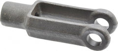 Jergens - 3/8-16 Thread, 7/8" Yoke Width, Carbon Steel, Tapped Yoke - 3/8" Hole Diam, 1-5/8" Hole Center to Neck, 11/16" Yoke Arm Height, 5/8" Neck Diam, 7/8" Neck Length, 2-1/2" OAL - Exact Tooling
