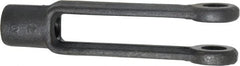 Jergens - 1/2-13 Thread, 1-1/8" Yoke Width, Carbon Steel, Tapped Yoke - 1/2" Hole Diam, 3-1/16" Hole Center to Neck, 15/16" Yoke Arm Height, 13/16" Neck Diam, 1-1/8" Neck Length, 4-3/16" OAL - Exact Tooling