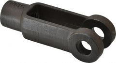 Jergens - 3/4-10 Thread, 1-1/2" Yoke Width, Carbon Steel, Tapped Yoke - 5/8" Hole Diam, 2-3/4" Hole Center to Neck, 1-3/8" Yoke Arm Height, 1-1/8" Neck Diam, 1-1/4" Neck Length, 4" OAL - Exact Tooling