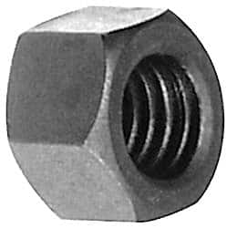 Jergens - 7/8-9 UNC Steel Right Hand Heavy Hex Nut - 1-5/16" Across Flats, 3/4" High, Black Oxide Finish - Exact Tooling
