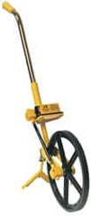 Trumeter - 10,000' Counter Limit, 39" OAL, Yellow/Chrome Measuring Wheel - 2.5" Accuracy per 100", Measures in Feet & Inches - Exact Tooling