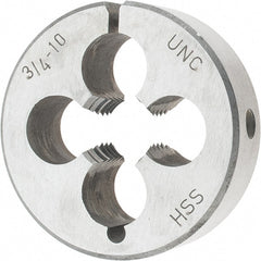 Value Collection - Round Dies Thread Size: 3/4-10 Outside Diameter (Inch): 2-1/2 - Exact Tooling