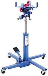 OTC - 1,000 Lb Capacity Pedestal Transmission Jack - 34-1/2 to 75" High, 41" Chassis Width x 41" Chassis Length - Exact Tooling