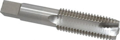 Interstate - 1-8 UNC, 3 Flute, Bright Finish, High Speed Steel Spiral Point Tap - Plug Chamfer, Right Hand Thread, 5-1/8" OAL, 2-1/2" Thread Length, 3B Class of Fit - Exact Tooling