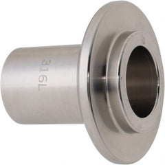 VNE - 1", E-Line Style, Sanitary Stainless Steel Pipe Long Welding Ferrule - Male Connection, Grade 304 - Exact Tooling