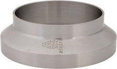 VNE - 3", E-Line Style, Sanitary Stainless Steel Pipe Short Welding Ferrule - Female Connection, Grade 316L - Exact Tooling