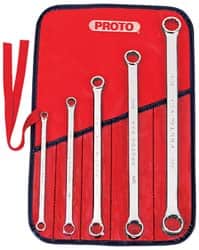 Proto - 5 Pc, 5/16 x 3/8 - 13/16 x 7/8", 12-Point Box End Wrench Set - Exact Tooling