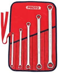 Proto - 5 Pc, 5/16 x 3/8 - 13/16 x 7/8", 12-Point Box End Wrench Set - Exact Tooling