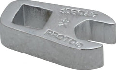 Proto - 1/4" 1/4" Drive Chrome Open End Crowfoot Wrench - 17/32" Head Diam x 1/4" Head Thickness - Exact Tooling