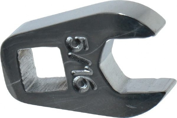 Proto - 5/16" 1/4" Drive Chrome Open End Crowfoot Wrench - 21/32" Head Diam x 1/4" Head Thickness - Exact Tooling