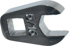 Proto - 5/16" 1/4" Drive Chrome Open End Crowfoot Wrench - 21/32" Head Diam x 1/4" Head Thickness - Exact Tooling