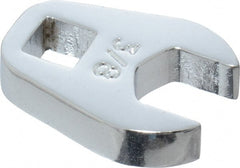 Proto - 3/8" 1/4" Drive Chrome Open End Crowfoot Wrench - 25/32" Head Diam x 1/4" Head Thickness - Exact Tooling