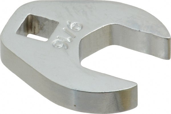 Proto - 9/16" 1/4" Drive Chrome Open End Crowfoot Wrench - 1-1/8" Head Diam x 1/4" Head Thickness - Exact Tooling