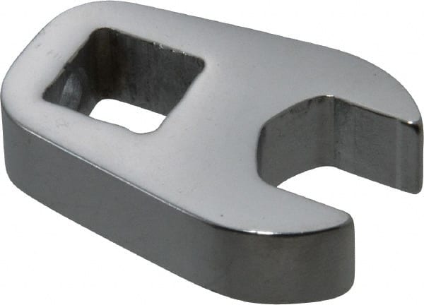 Proto - 7/16" 3/8" Drive Chrome Open End Crowfoot Wrench - 0.92" Head Diam x 1/4" Head Thickness - Exact Tooling