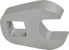 Proto - 1/2" 3/8" Drive Chrome Open End Crowfoot Wrench - 1.1" Head Diam x 1/4" Head Thickness - Exact Tooling