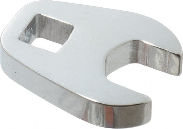 Proto - 9/16" 3/8" Drive Chrome Open End Crowfoot Wrench - 1.24" Head Diam x 1/4" Head Thickness - Exact Tooling