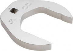 Proto - 2-3/16" 3/8" Drive Chrome Open End Crowfoot Wrench - 3.65" Head Diam x 1/2" Head Thickness - Exact Tooling