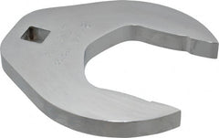 Proto - 2-1/4" 1/2" Drive Chrome Open End Crowfoot Wrench - 4-7/32" Head Diam x 1/2" Head Thickness - Exact Tooling