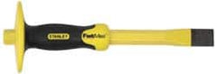 Stanley - 12" OAL x 1" Blade Width Cold Chisel - 1" Tip, 3/4" Stock, Patented Bi-Material Break Resistant Handle - Exact Tooling