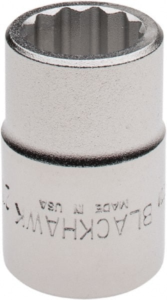 Blackhawk by Proto - 3/4" Drive, Standard Hand Socket - 12 Points, 2" OAL, Alloy Steel, Satin Finish - Exact Tooling
