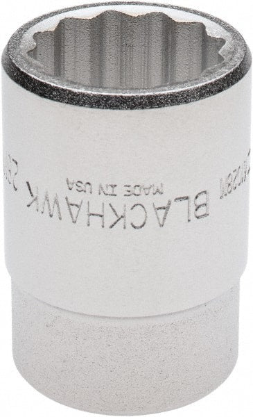 Blackhawk by Proto - 3/4" Drive, Standard Hand Socket - 12 Points, 2-13/64" OAL, Alloy Steel, Black Finish - Exact Tooling
