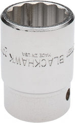 Blackhawk by Proto - 3/4" Drive, Standard Hand Socket - 6 Points, 2-13/64" OAL, Alloy Steel, Black Finish - Exact Tooling