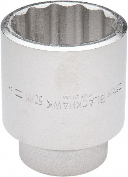 Blackhawk by Proto - 3/4" Drive, Standard Hand Socket - 12 Points, 3-3/32" OAL, Alloy Steel, Black Finish - Exact Tooling