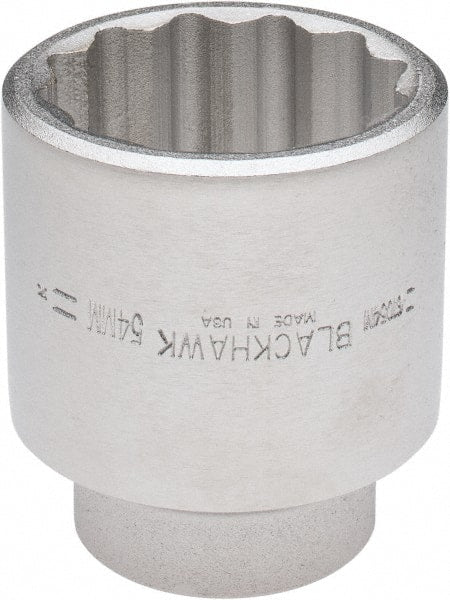 Blackhawk by Proto - 3/4" Drive, Standard Hand Socket - 12 Points, 3-13/64" OAL, Alloy Steel, Black Finish - Exact Tooling