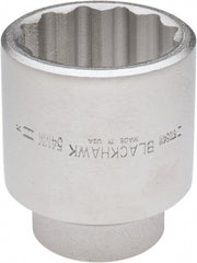Blackhawk by Proto - 3/4" Drive, Standard Hand Socket - 12 Points, 3-13/64" OAL, Alloy Steel, Black Finish - Exact Tooling