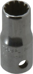 Proto - 1/4" Drive, 1/4" Socket, Spline Socket - 12 Points, 59/64" OAL - Exact Tooling