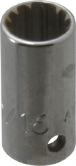 Proto - 1/4" Drive, 5/16" Socket, Spline Socket - 12 Points, 59/64" OAL - Exact Tooling