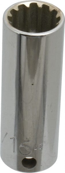 Proto - 3/8" Drive, 9/16" Socket, Spline Socket - 12 Points, 2-3/8" OAL - Exact Tooling
