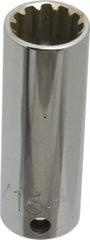 Proto - 3/8" Drive, 9/16" Socket, Spline Socket - 12 Points, 2-3/8" OAL - Exact Tooling