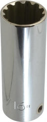 Proto - 1/2" Drive, 15/16" Socket, Spline Socket - 12 Points, 3-3/8" OAL - Exact Tooling