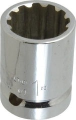 Proto - 3/4" Drive, 1" Socket, Spline Socket - 12 Points, 1-15/16" OAL - Exact Tooling