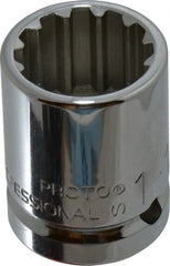 Proto - 3/4" Drive, 1-1/16" Socket, Spline Socket - 12 Points, 1-31/32" OAL - Exact Tooling