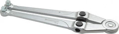 Facom - 25/32" to 4" Capacity, Satin Chrome Finish, Adjustable Face Spanner Wrench - 10-5/8" OAL, 5mm Hook Pin Height - Exact Tooling
